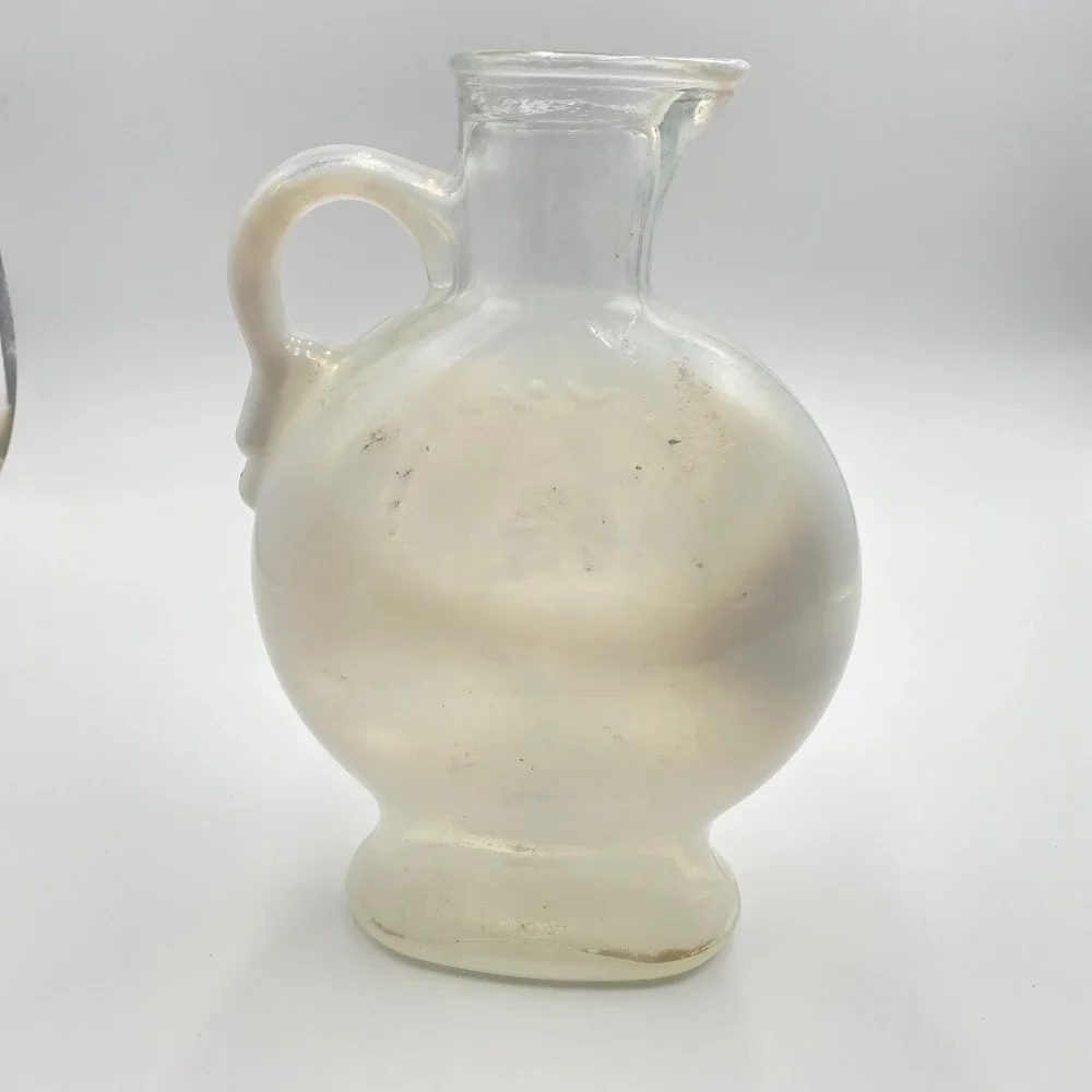 Jim Beam 1957 Vintage Opalescent Milk Glass Decanter Bottle